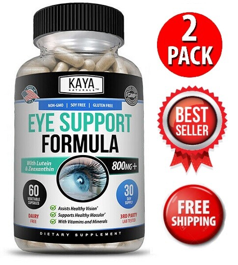 (2 Pack) Eye Health 60 Capsules, Lutein Zeaxanthin, Vision Health, Eye Support
