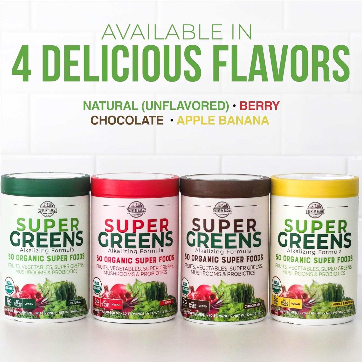 Super Greens Organic Powder Nutrient Blend Natural Health Boost