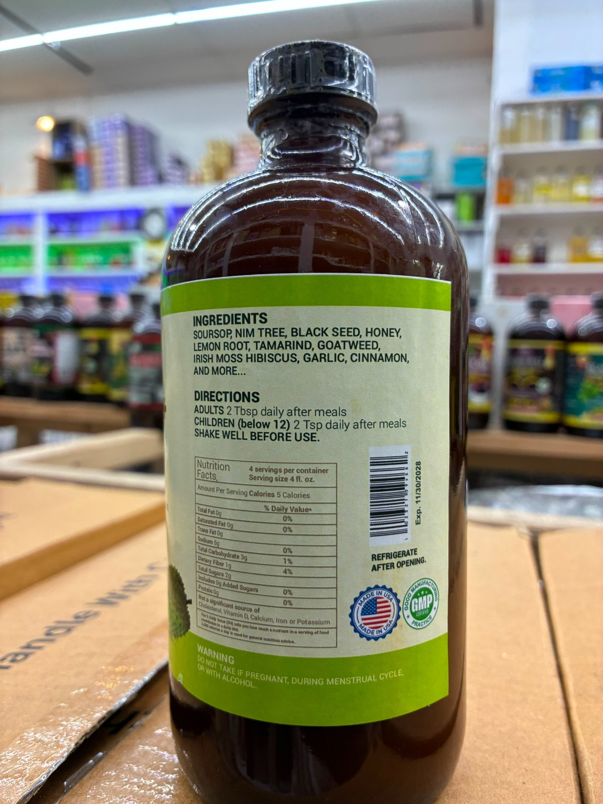 Soursop Bitters 16oz | Traditional Herbal Botanical Blend | Liquid Supplement