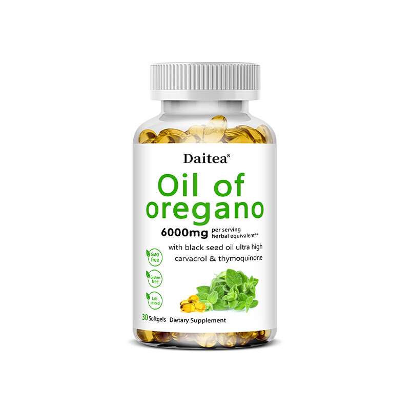 Oil of Oregano 6000mg with Black Seed Oil Supplement for Immune Health