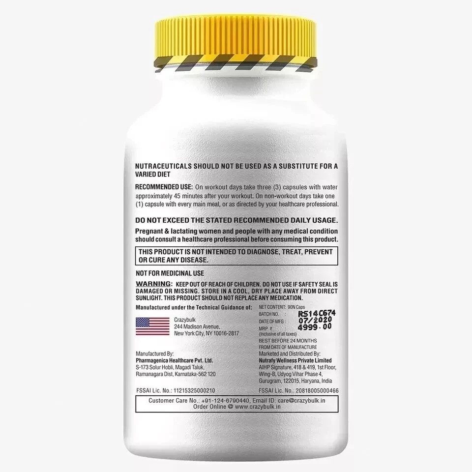 CrazyBulk Natural Alternative for Lean Mass & Strength 60 Capsules, FREE SHIP