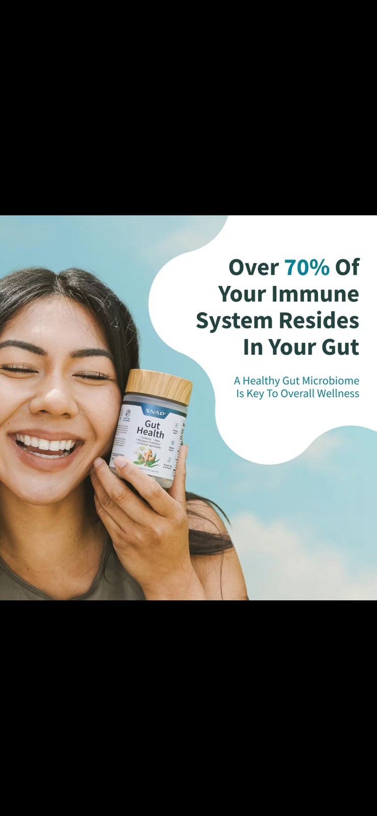 SNAP Gut Health Digestive Support 50 + Spirulina Chlorella 60 Vegan Exp 04/2027