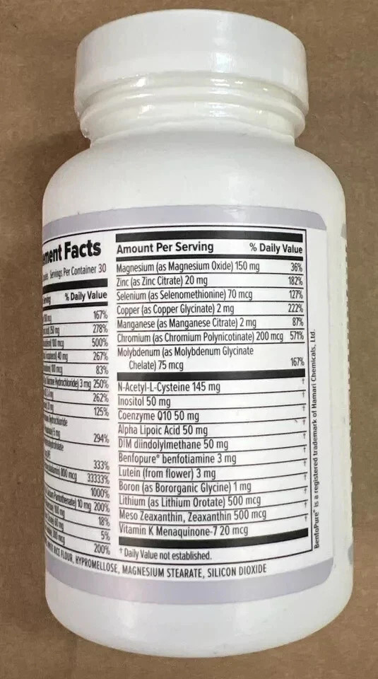 4 Pack AUTHENTIC 10X Health Optimize Methylated Multivitamin 90 Caps EXP 07/2027
