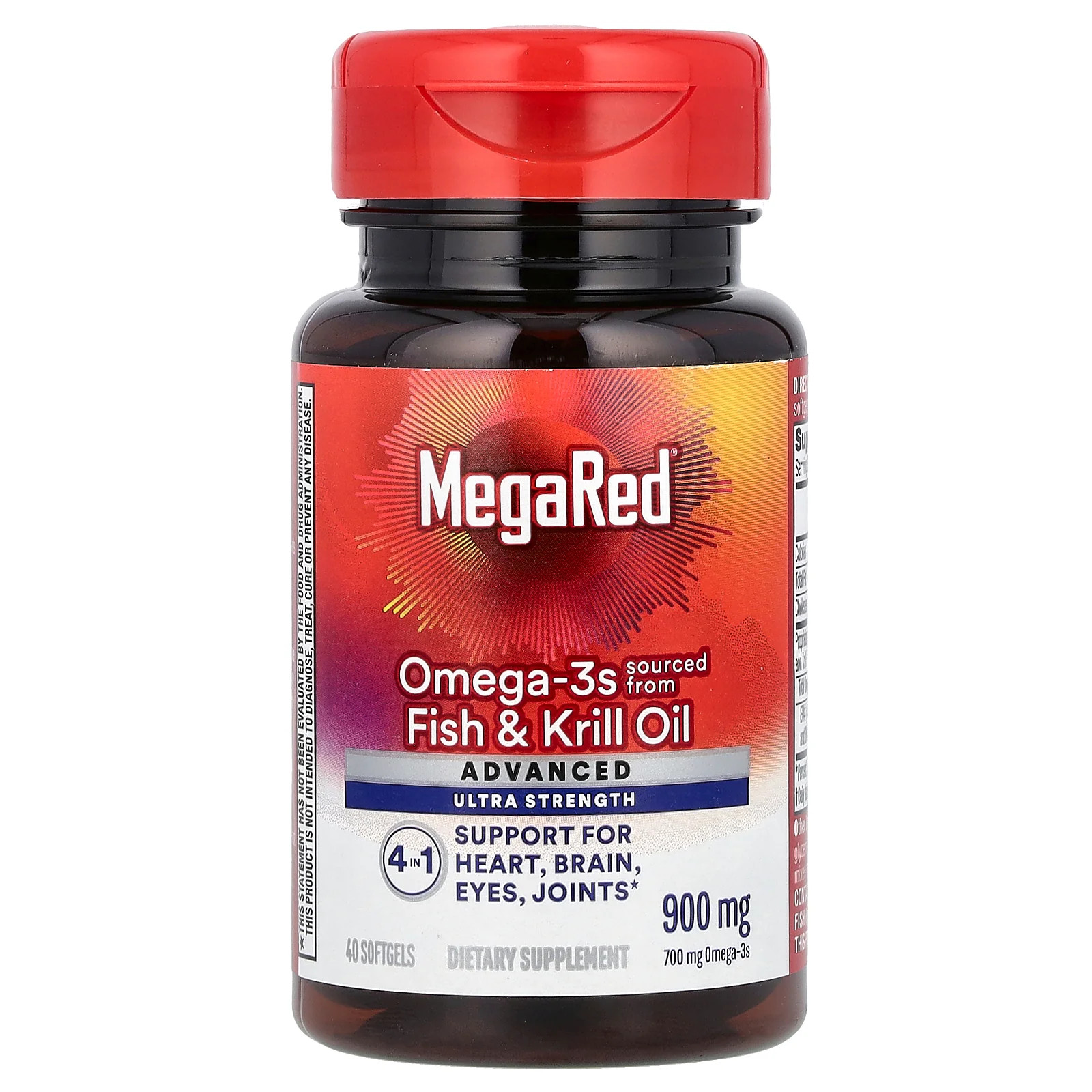 2 X Schiff, MegaRed�, Advanced 4 In 1 Omega-3s, Ultra Strength, 900 mg, 40 Soft