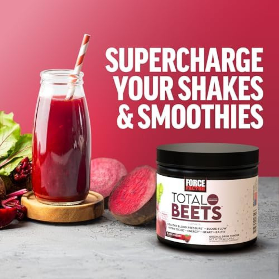 Force Factor Total Beets Circulation Superfood Beet Root Powder Nitric Oxide