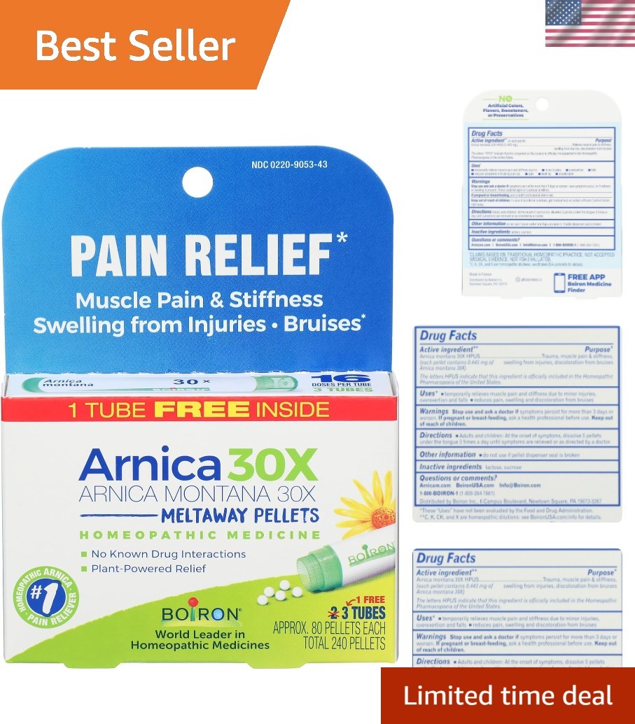 Arnica Montana 30X Homeopathic Medicine for Relief from Muscle Pain, Muscle S…