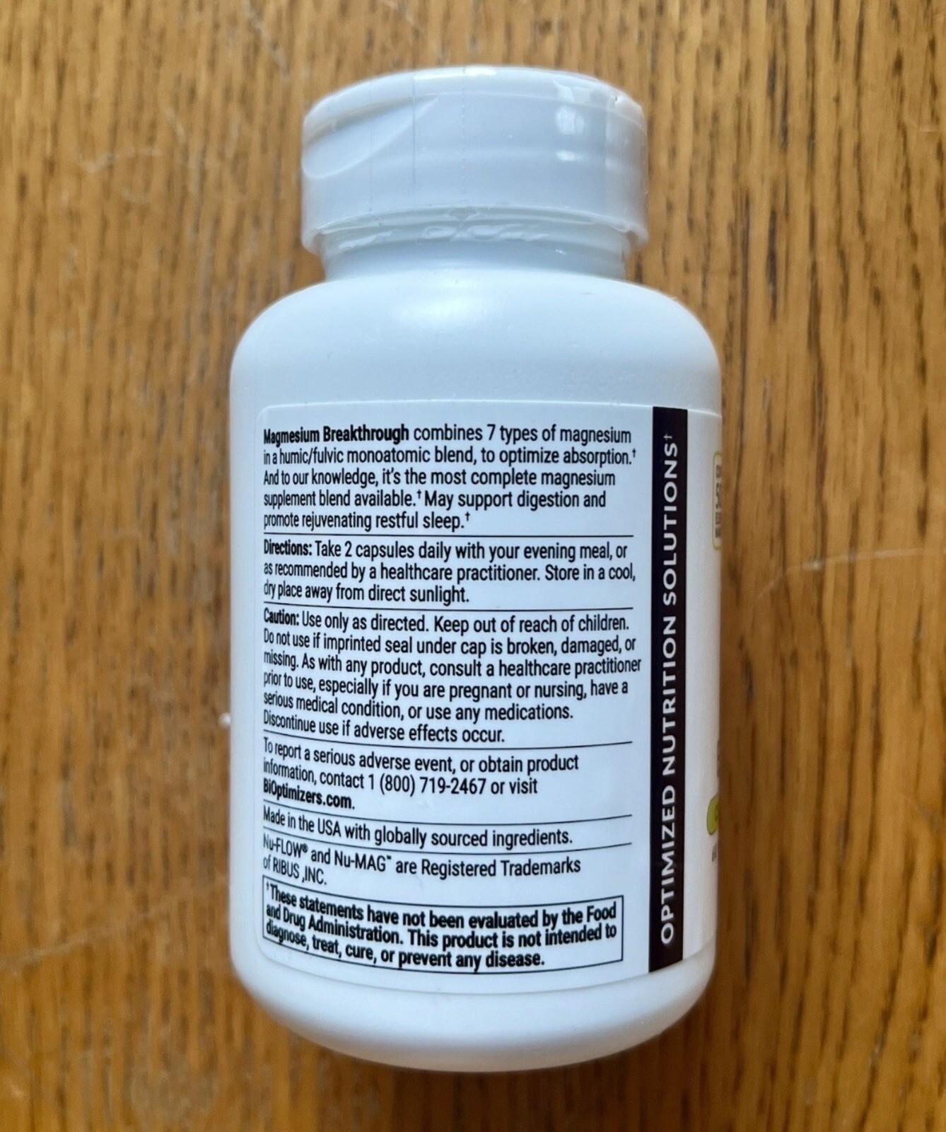 Bioptimizers Magnesium Breakthrough all 7 essential forms, 60 capsules-3 pack