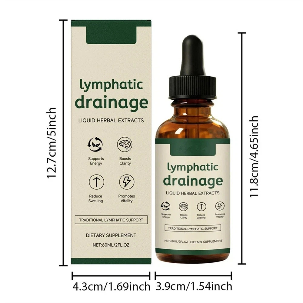 60ml Lymphatic Drainage Drops,Lymphoria, for Detox Bloat Relief & Immune Support