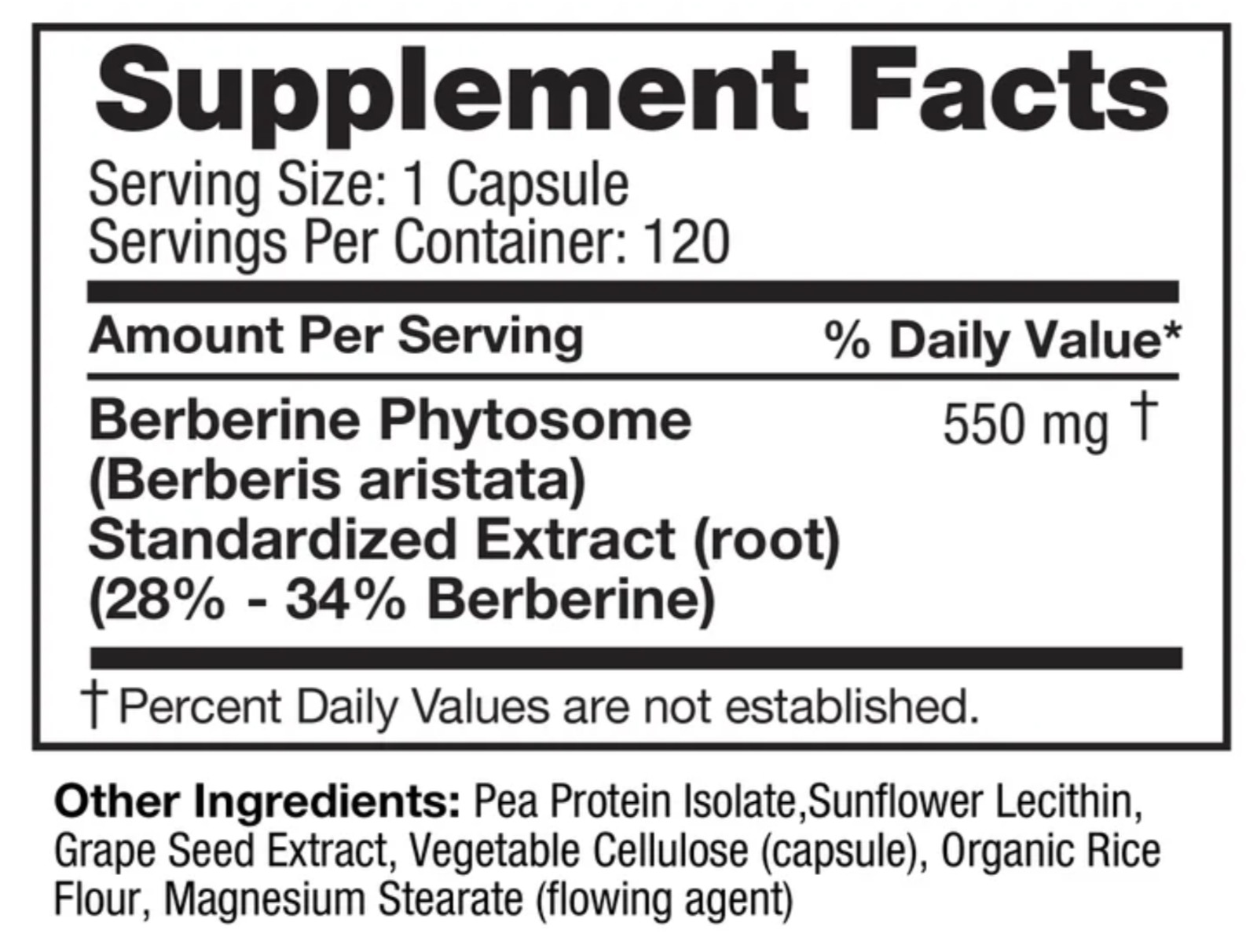 Feel Good Superfoods Berberine Phytosome 550mg 120 Count Exp: 01/28 FRESH !