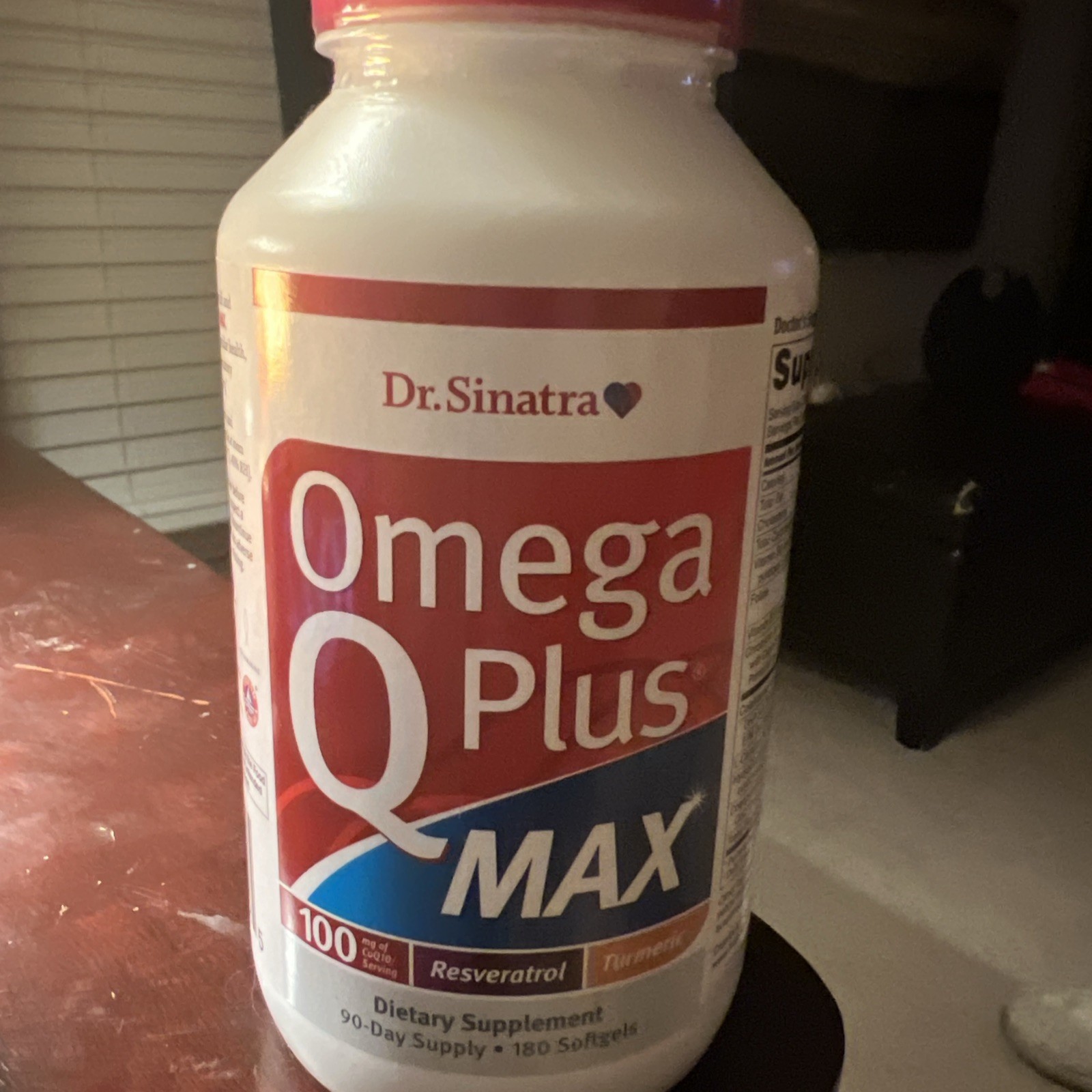 Dr. Sinatra Omega Q Plus MAX – Heart Health 100mg of CoQ10 Turmeric 180 softgels