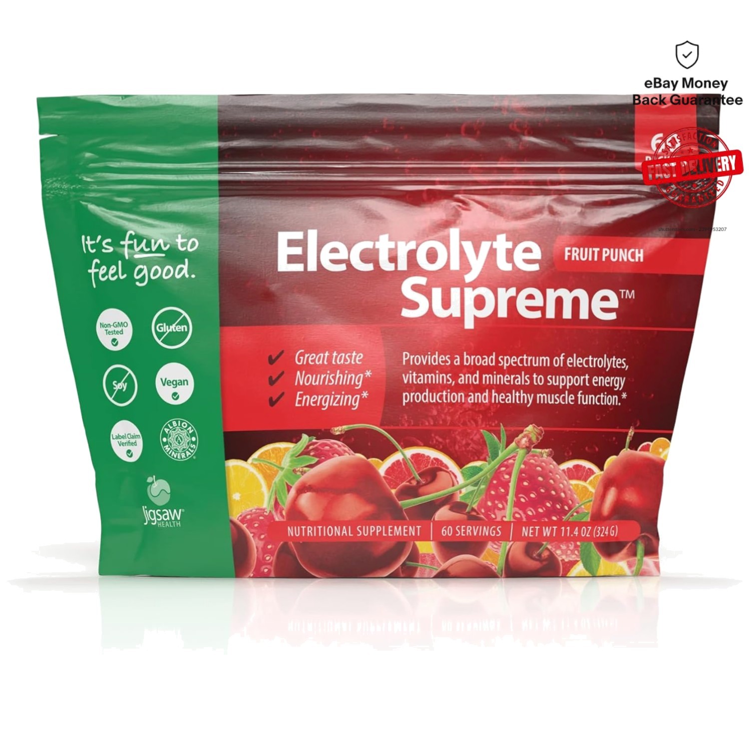Powerful Energy Boosting Electrolytes – 60 Servings | Gluten-Free Formula