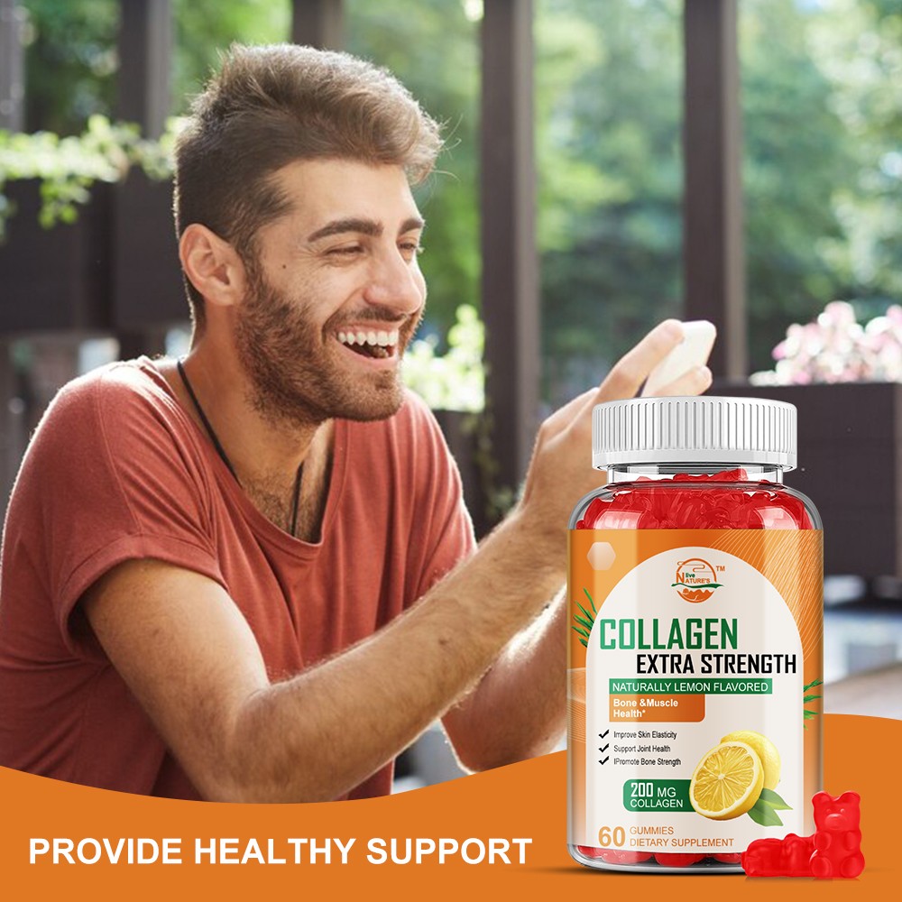 Premium Hydrolyzed Collagen Gummies with Vitamin C, Zinc & Biotin – 60 Gummies