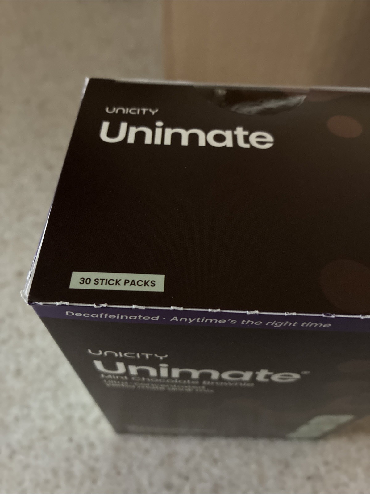 Unicity Unimate Yerba Mate Drink Mix Mint Chocolate Brownie Decaf 30 ct 7.41oz