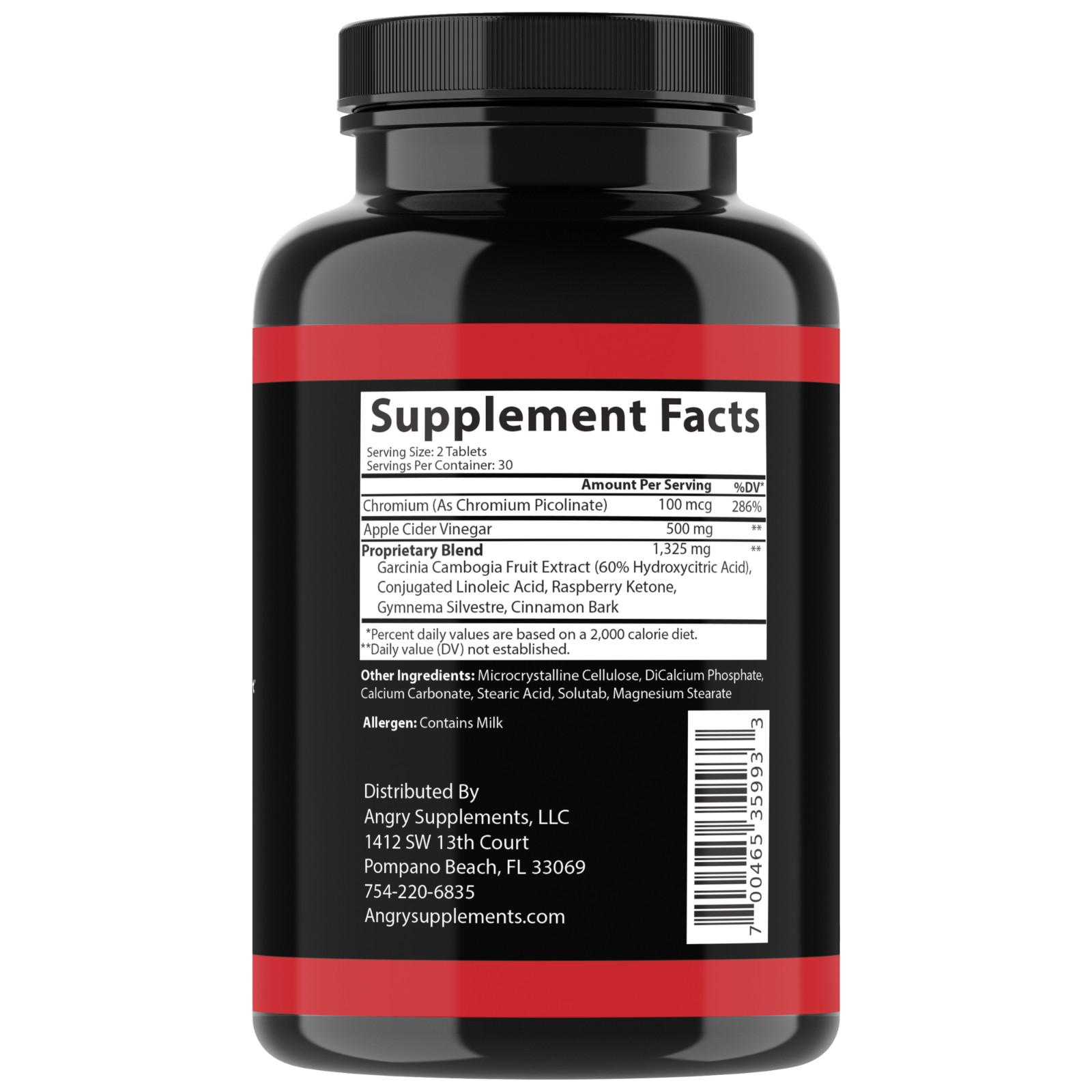 Angry Supplements Weight Loss Apple Cider Vinegar Pills ACV Fat Burner, 6 Pack