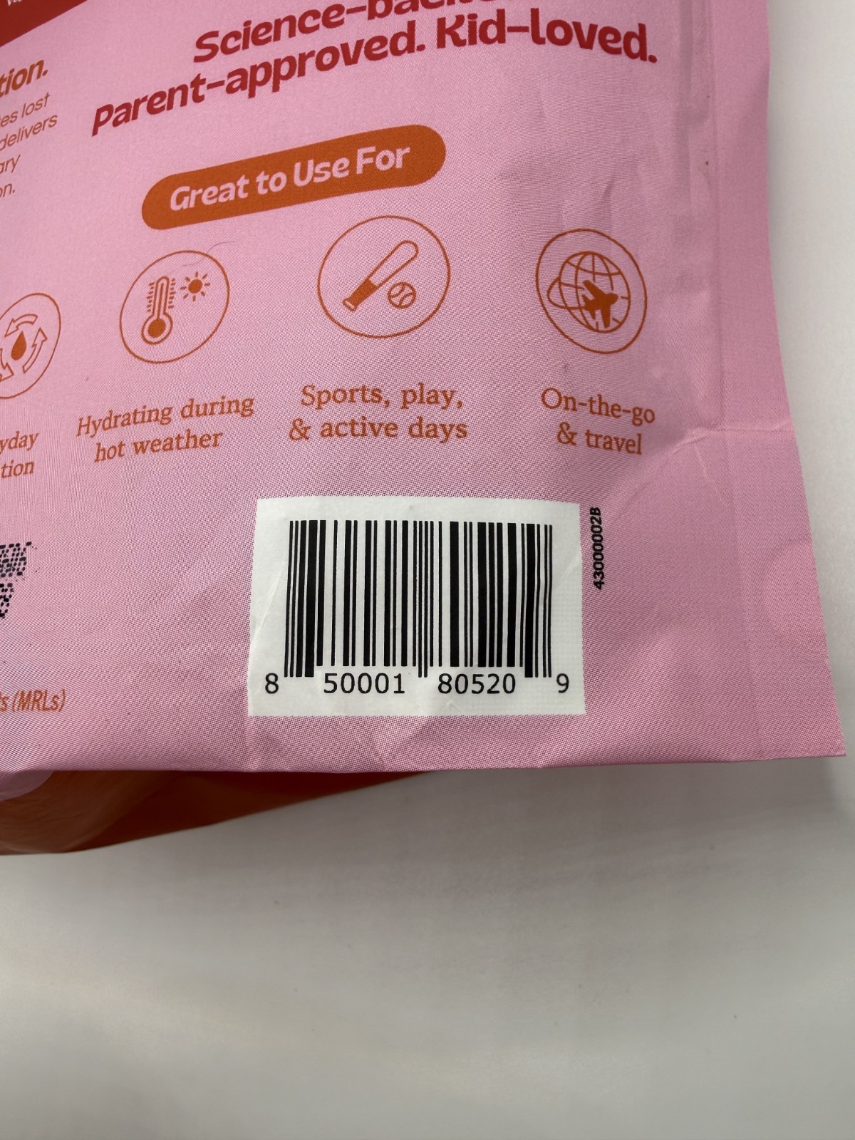 KinderFarms Electrolyte Drink For Kids Fruit Punch 16 x 0.4 oz. Packets- New