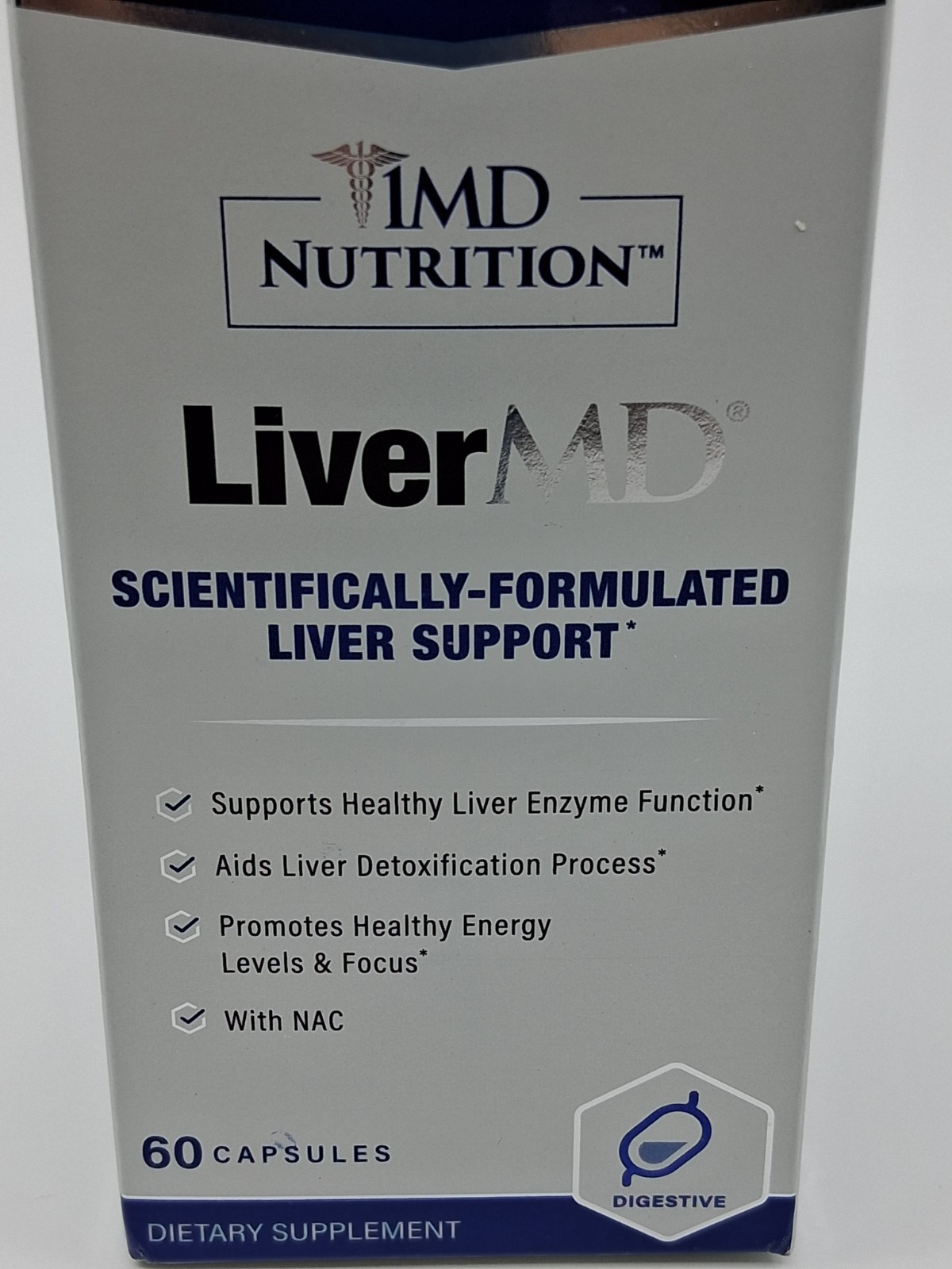 1MD LiverMD Liver Health Formula – 60 capsules NEW in Box Exp: 10/2026