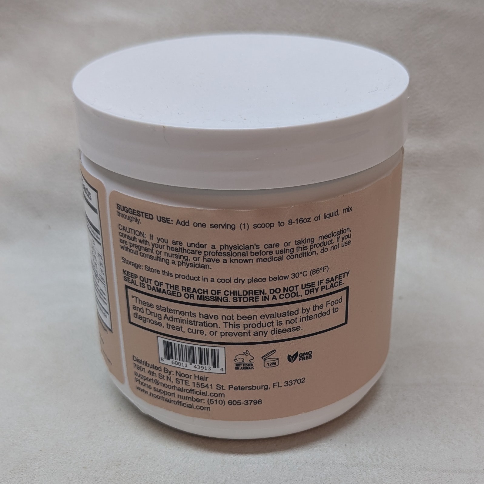 NÔOR Hydrolyzed Collagen Peptides 7.40 oz Exp 8/27