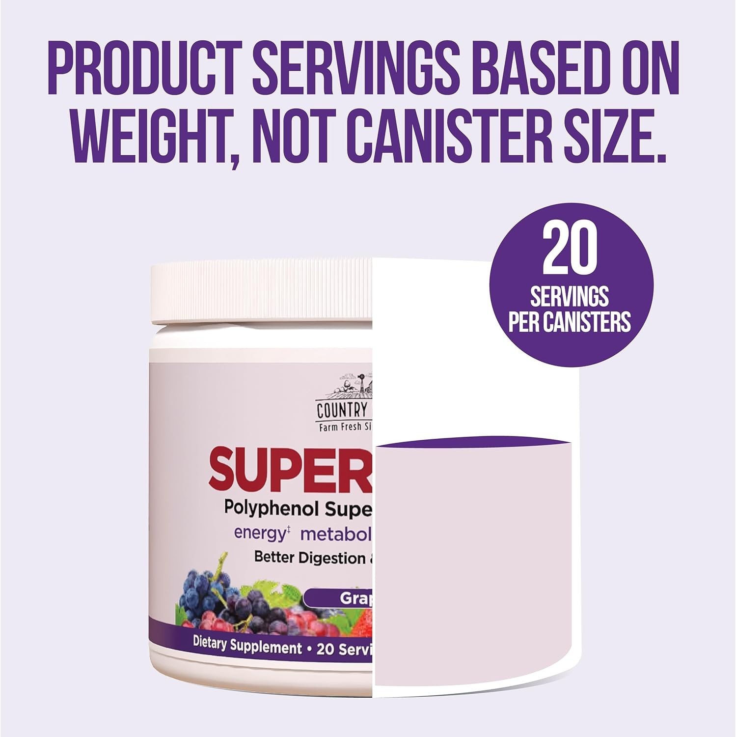 Energizing Super Reds Blend – 40 Antioxidant Fruits & Probiotics, 20 Servings