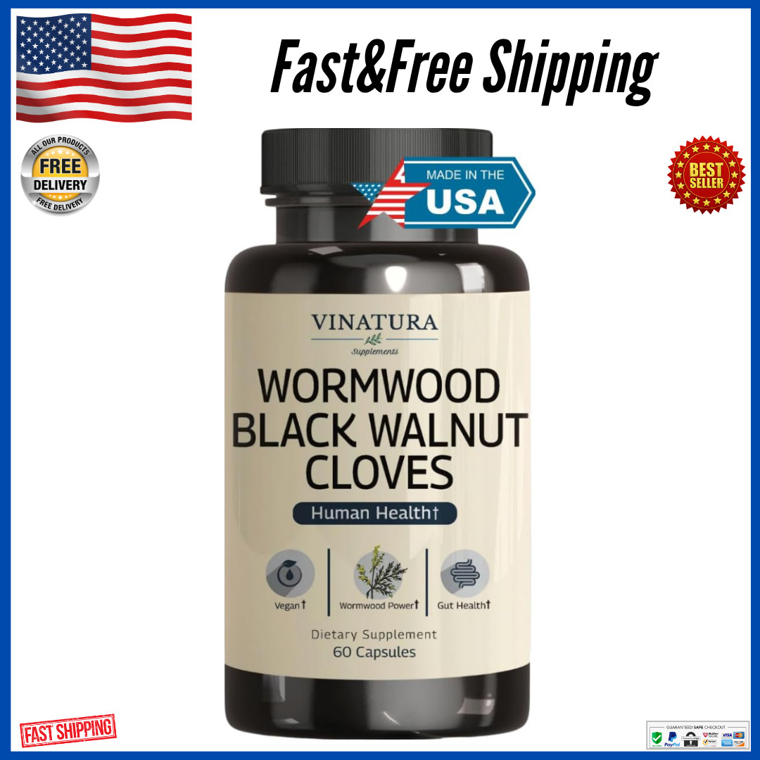 VINATURA Wormwood Black Walnut Clove Capsules – Wormwood herb Black Walnut Ex…