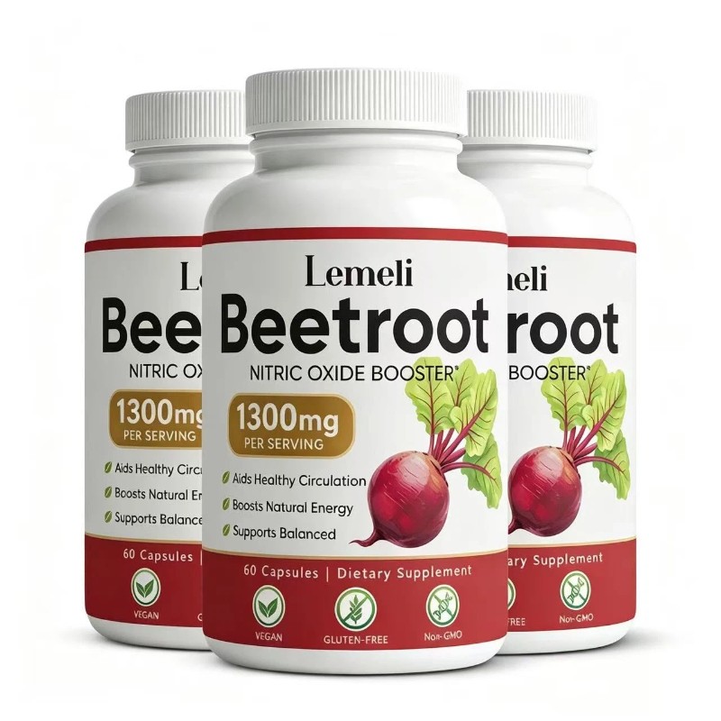 3 PACK Lemeli Beetroot -1300mg, Lemeli Beet Root Supplement 60 Capsules,US STOCK