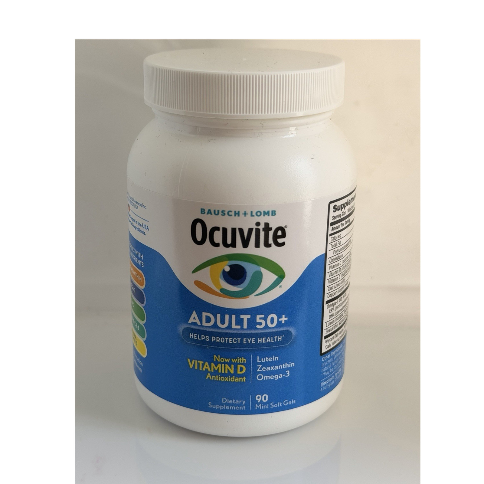 Bausch + Lomb Ocuvite Adult 50+ Eye Health Supplement 90 Softgels