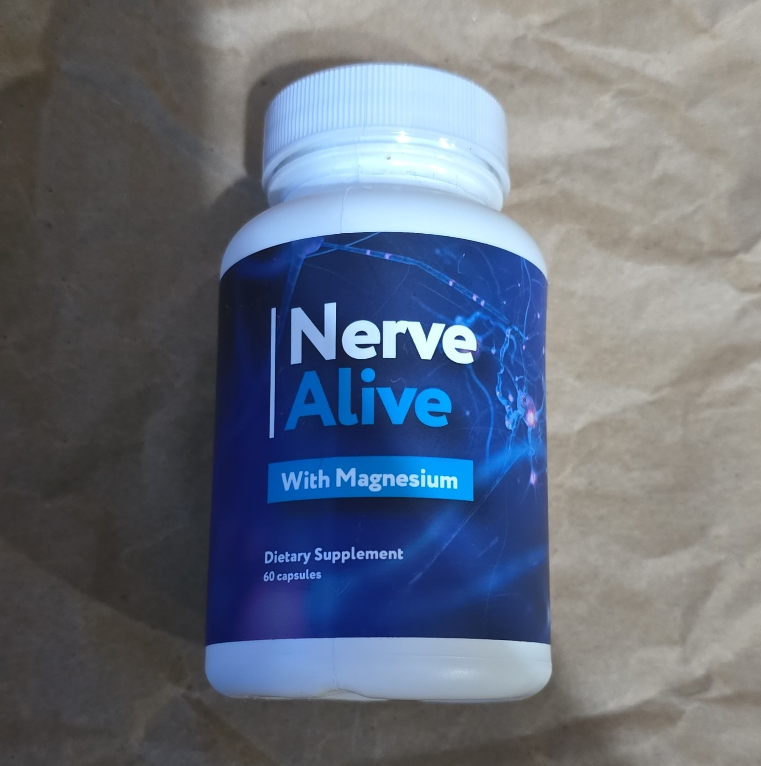 Nerve Alive Magnesium Dietary Supplement Veggie Capsules 60 Ct Exp 05/2028