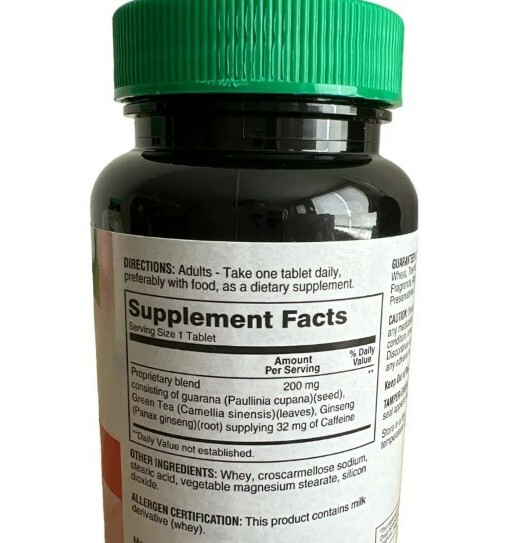 3X Bottles People’s Choice Energy Guarana Green Tea Ginseng stamina 63 Capsules