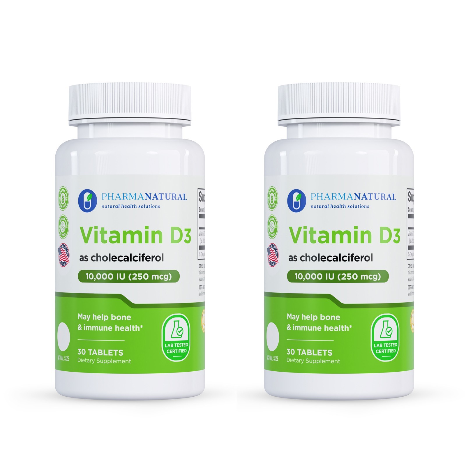 Vitamin D3 10,000 IU (250 mcg), 2 x 30 Tablets (Twin Pack 60 Total)