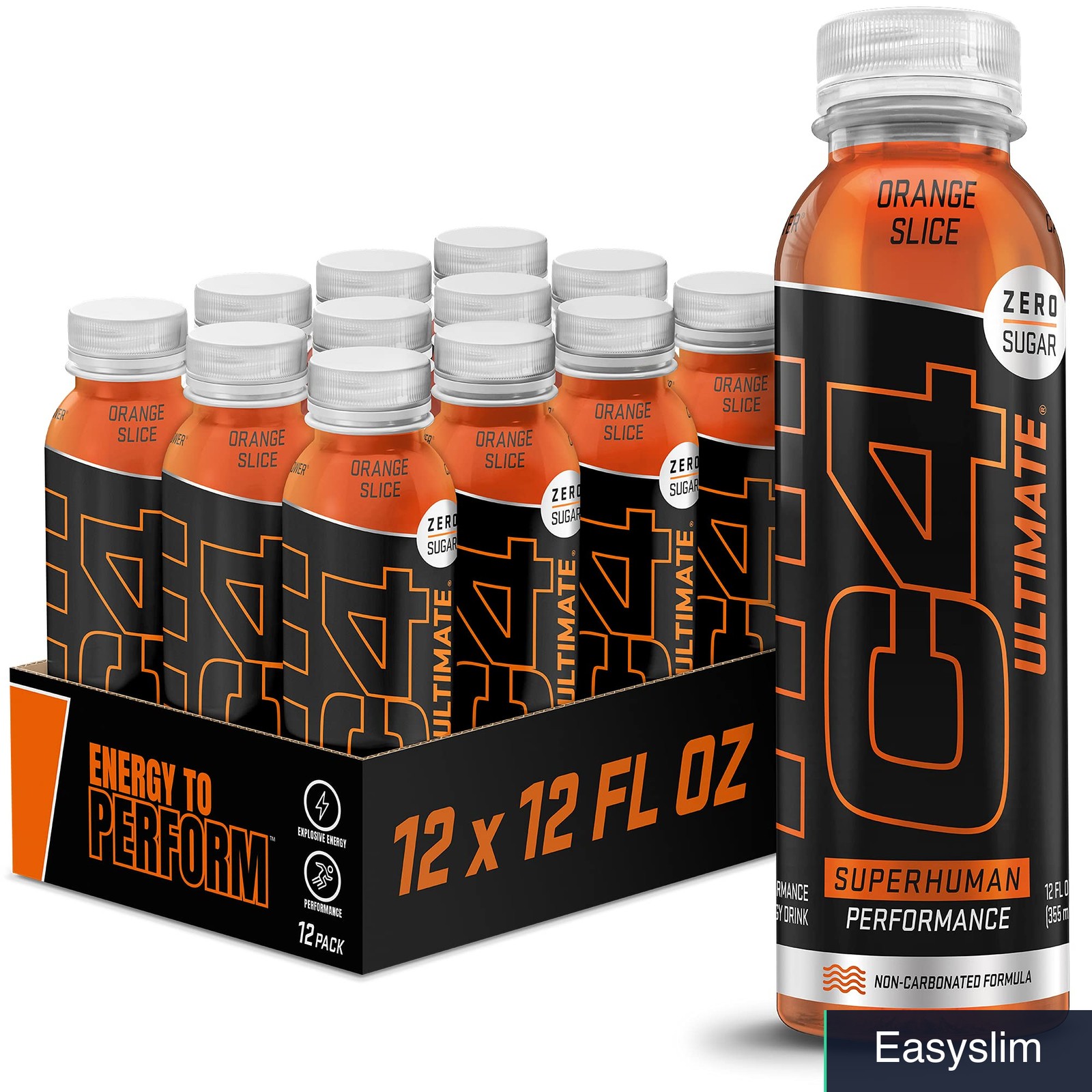 C4 Pre-Workout Energy Drink Zero Sugar Non-Carbonated – 12 Pack Cans
