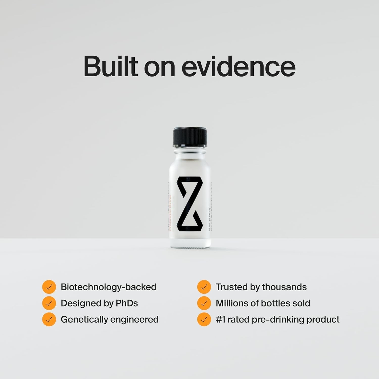 ZBiotics Pre Alcohol Probiotic Drink 12 Pack 0.47oz Bottles Travel Friendly