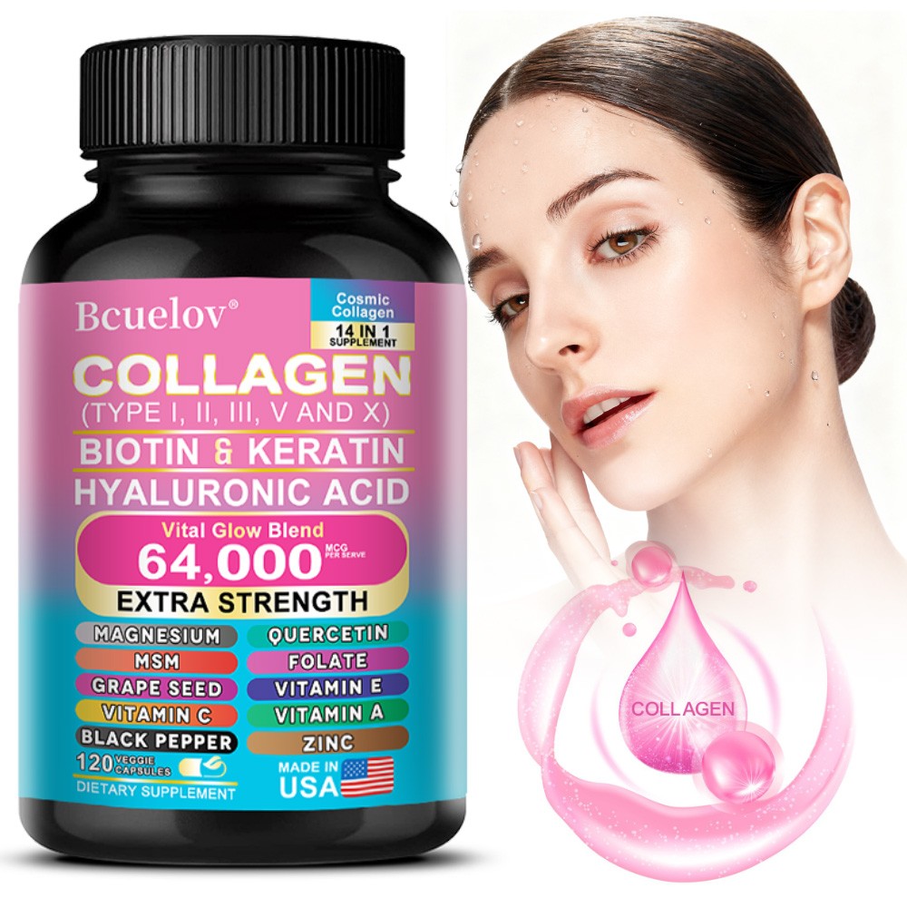 Collagen with Biotin & Hyaluronic Acid – Support Skin Elasticity & Nail Health