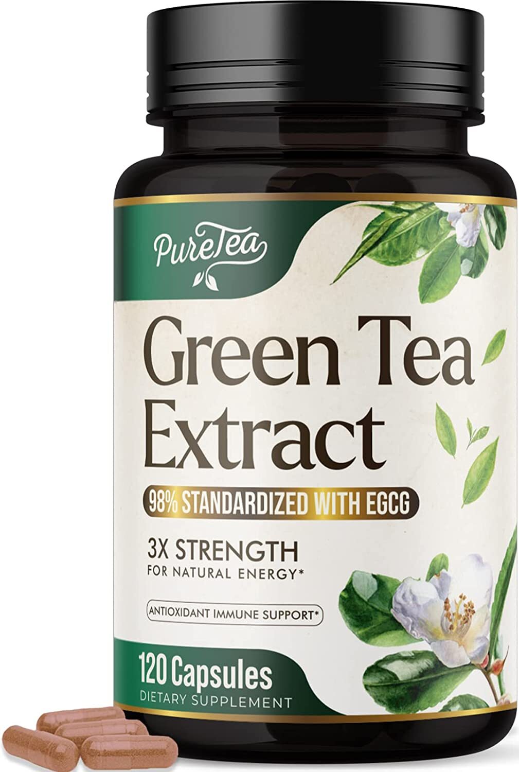 Green Tea Extract, Natural Fat Burn & Weight Loss Supplement 1000mg EGCG Capsule