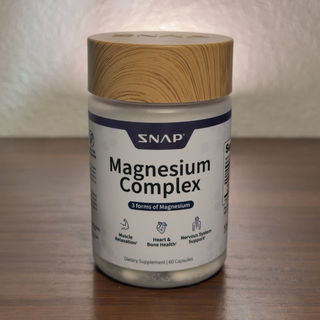 SNAP Magnesium Complex 3-Form Mineral Supplement 60 Capsules Vegan Non-GMO GF