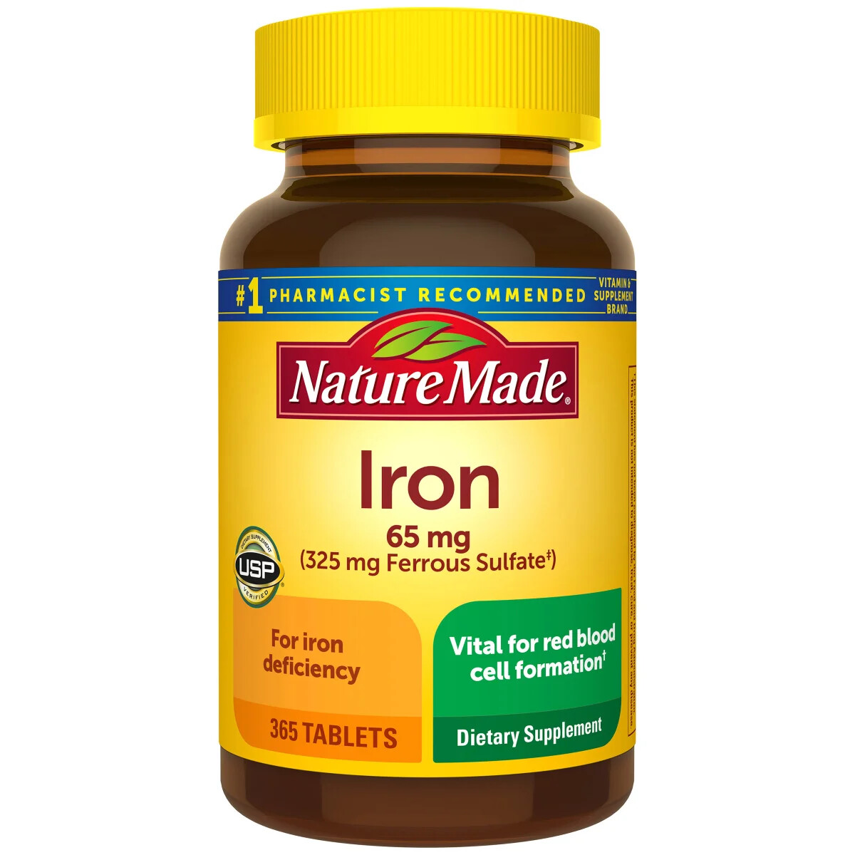 Nature Made Iron 65 mg – 365 Tablets Dietary Supplement 01/2027 or later
