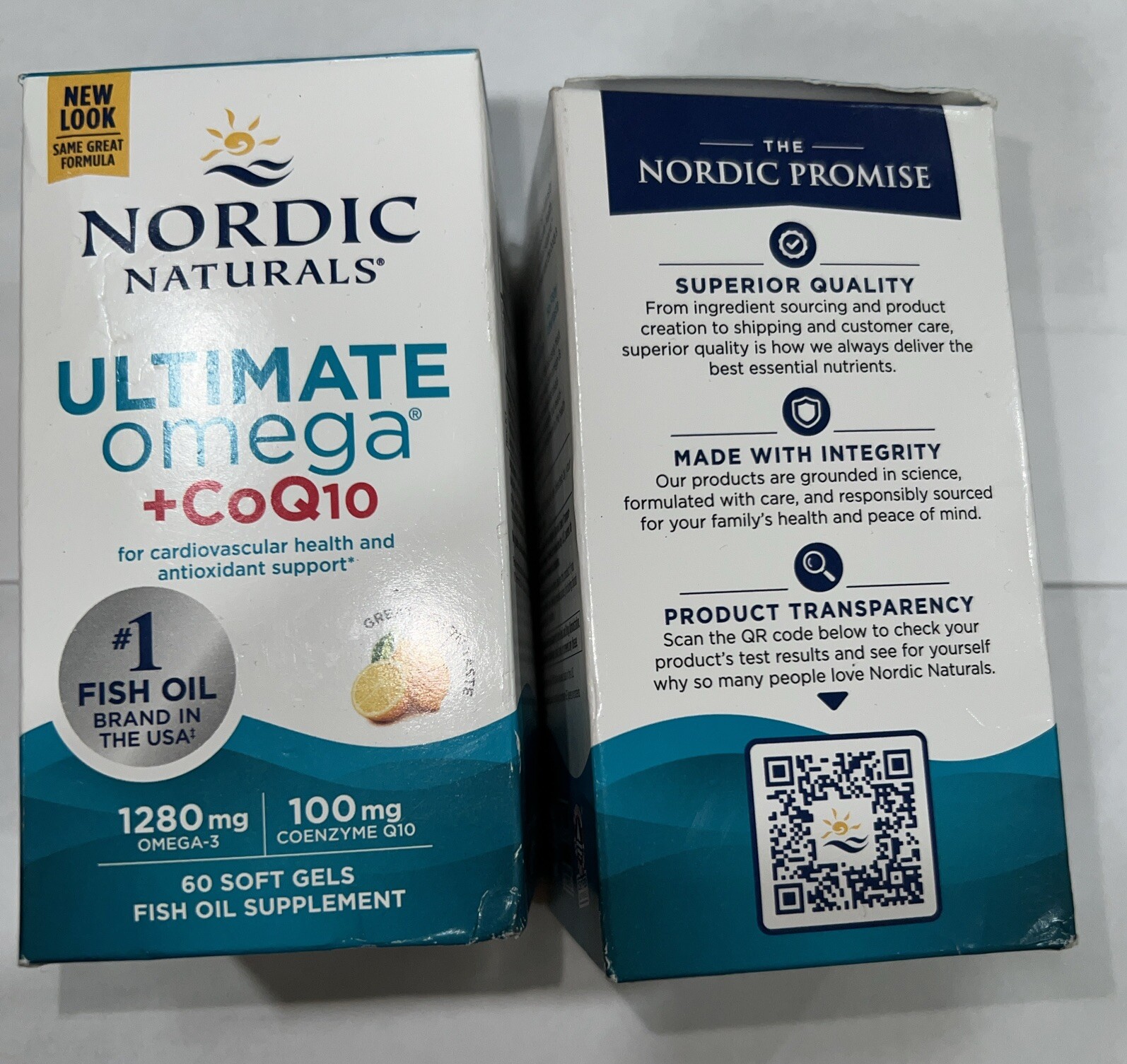 2 Bottles Of Nordic Naturals Ultimate Omega+CoQ10 120 Total Soft Gels 2027/02