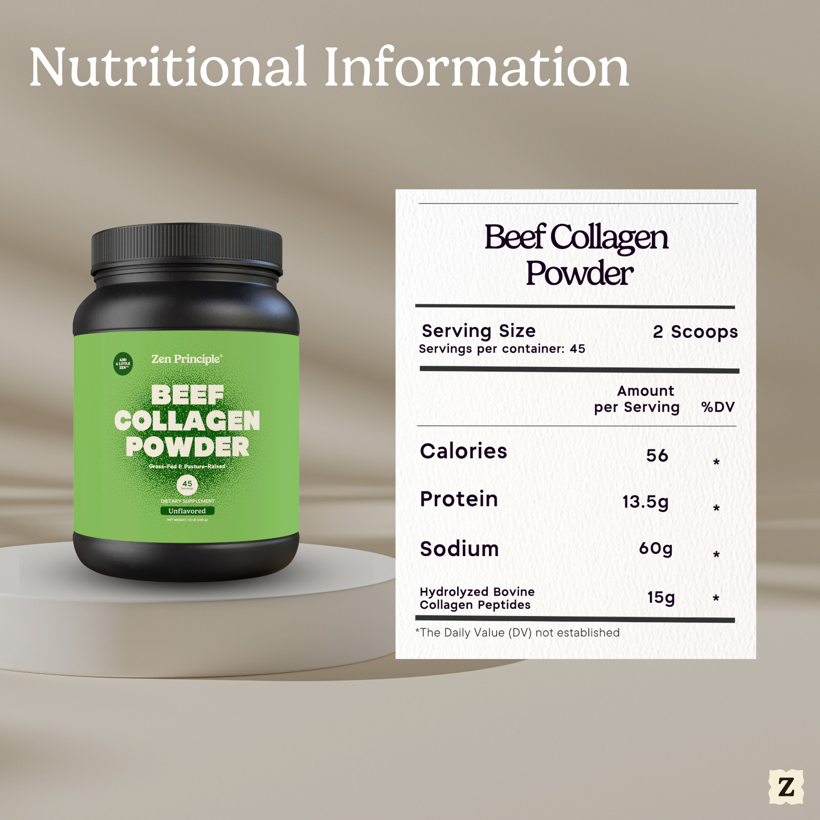 Grass-Fed Collagen Peptides Hydrolyzed 1.5 lb