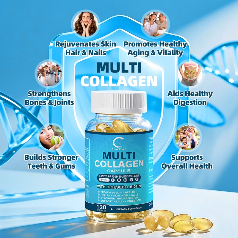 Multi Collagen Type I, II, III, V, X with Hyaluronic Acid Vitamin C Joint Health