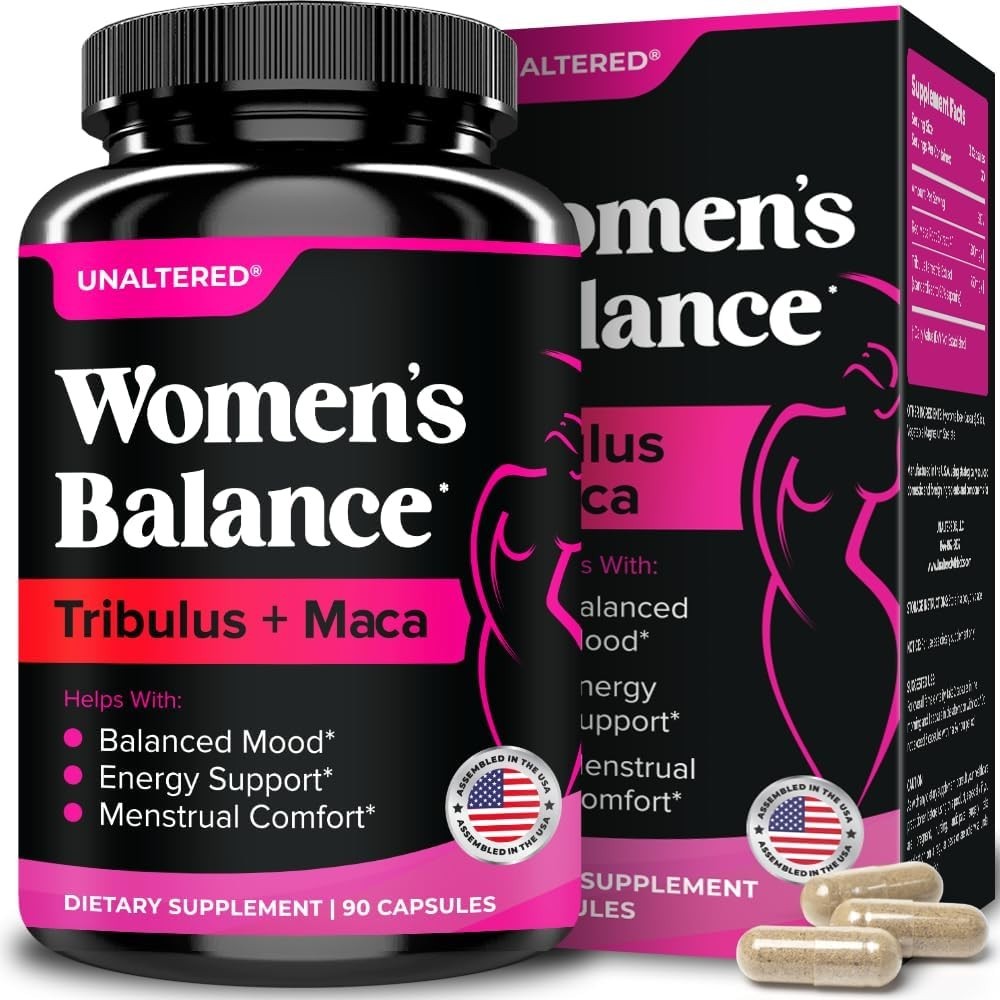 UNALTERED Hormone Balance Mood Support for Women Tribulus Maca 90 Vegan Caps