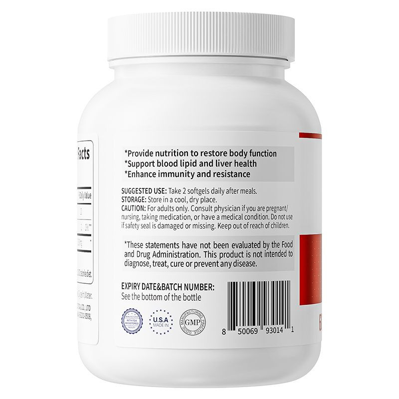 Vinsic Ganoderma Lucidum Spore Oil Capsules – Organic, 60 Count Dietary Aid*