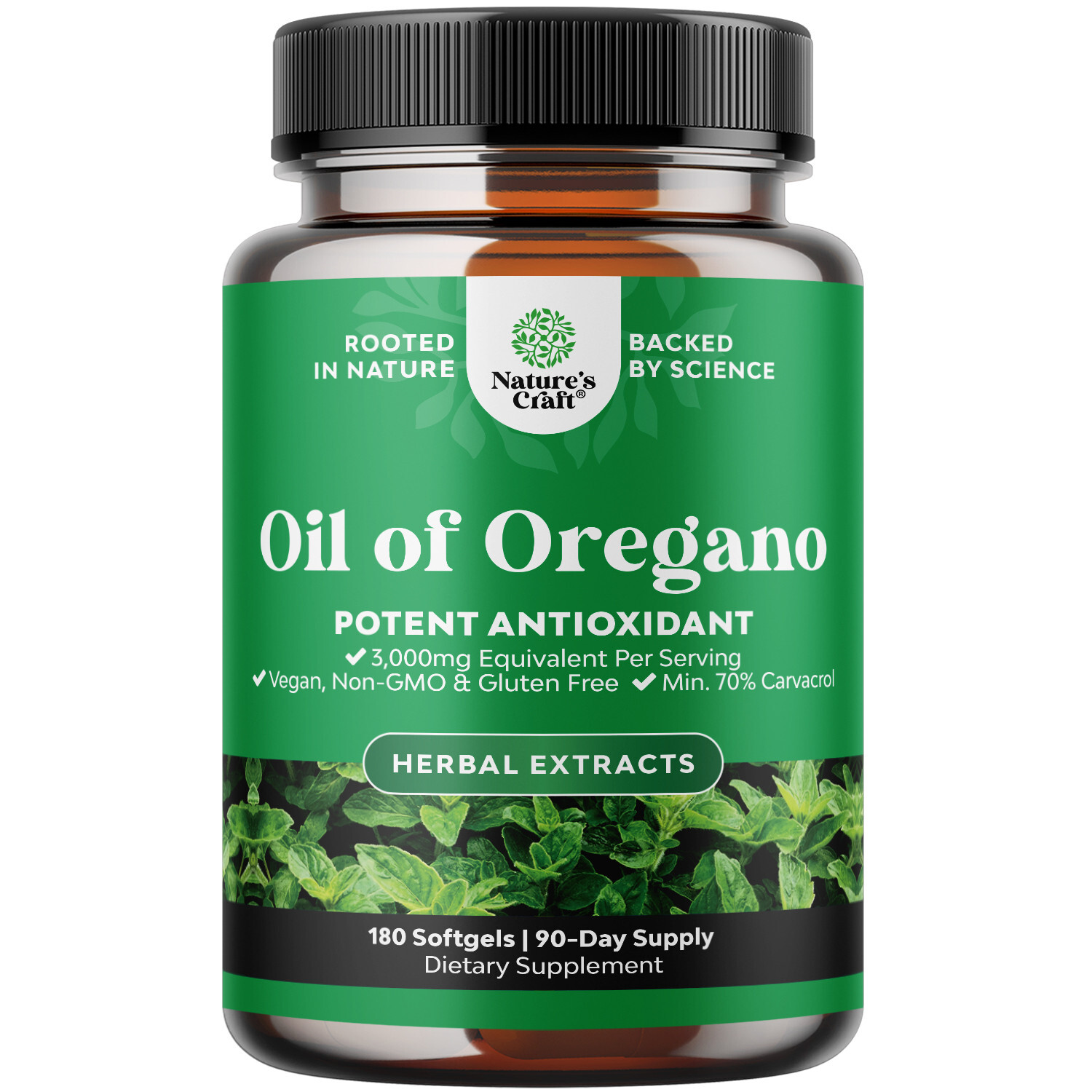 Vegan Wild Oregano Oil Softgels – Super Concentrated for Gut Heart Detox 180ct