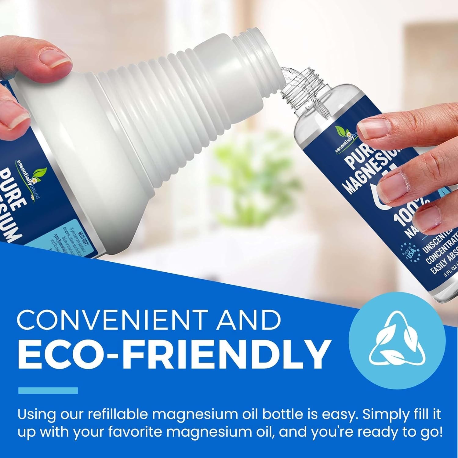 Aceite de Magnesio Puro Spray 8oz Para Dormir Fuerte Natural y Organico