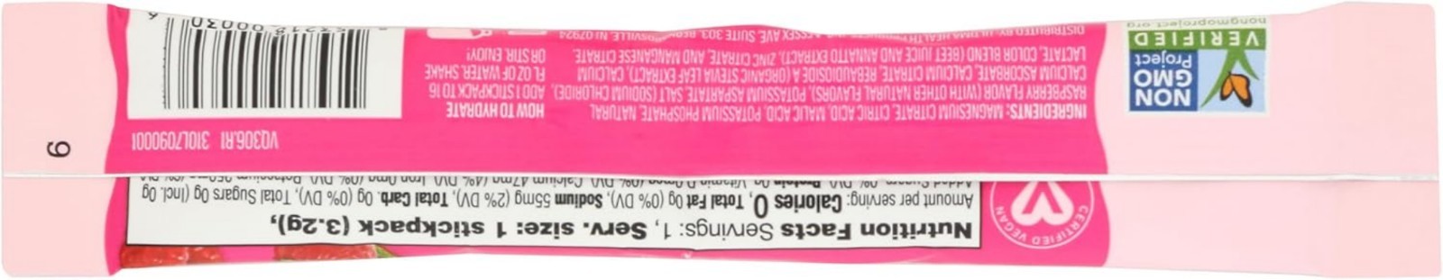 Natural Raspberry Flavor Electrolyte Drink Mix – , 0.11 oz Single Serving