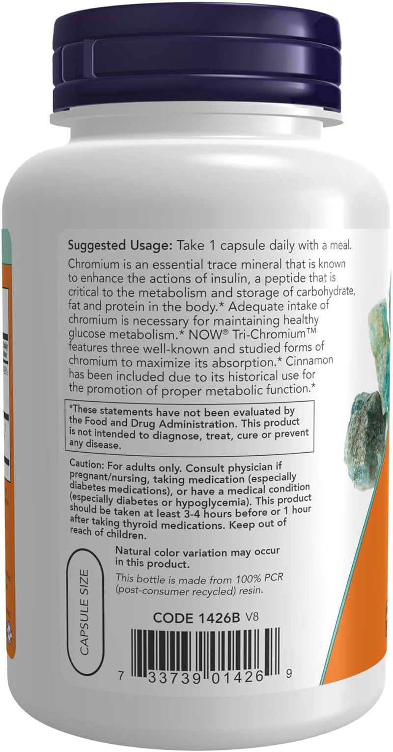Supplements, Tri-Chromium™ 500 Mcg with Cinnamon, Insulin Co-Factor*, 180 Veg Ca