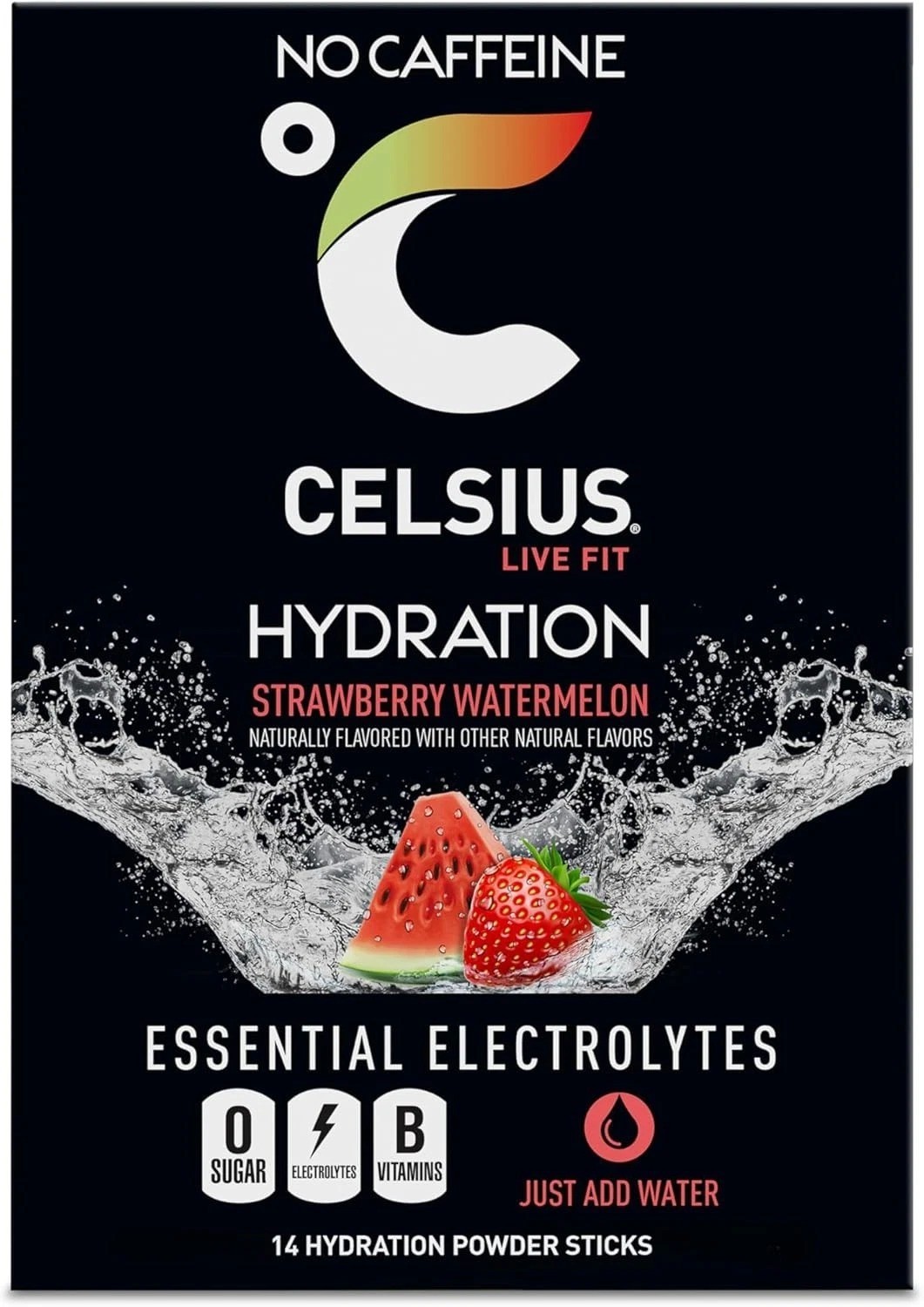 CELSIUS HYDRATION Strawberry Watermelon Flavor, Essential Electrolyte Hydration