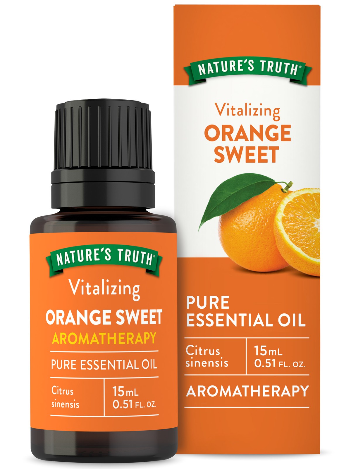 Orange Sweet Essential Oil | 15 mL | Vitalizing Aromatherapy | by Nature’s Truth