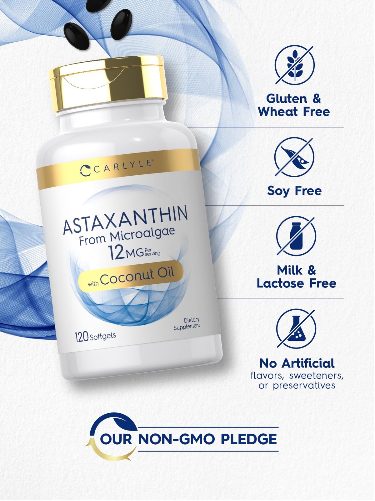 Astaxanthin 12Mg Softgels | 120 Count | Non-Gmo Gluten Free
