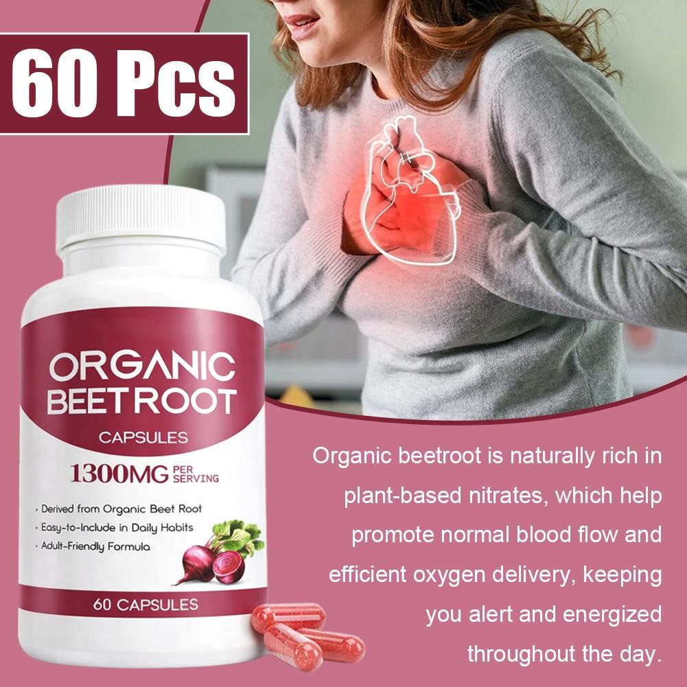 Beetroot Capsules Promotes Blood Circulation & Lasting Energy for Daily Wel R7G4