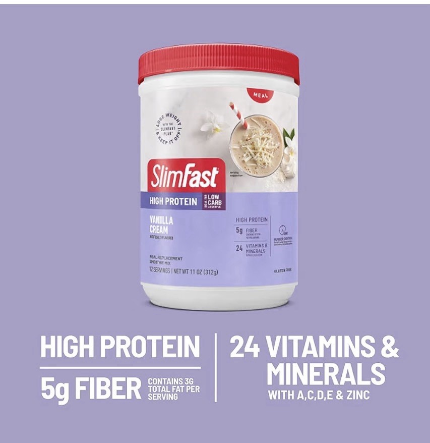 SlimFast Advanced Nutrition High Protein Meal Replacement Smoothie Mix-Pack of 1