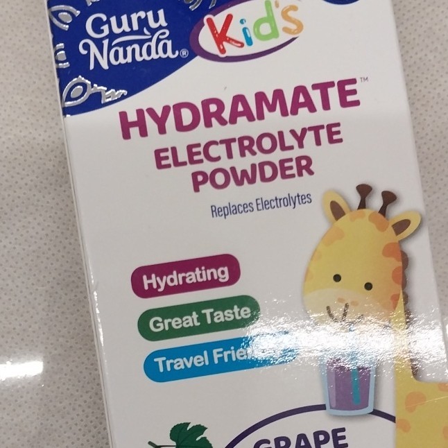 Guru Nanda Hydramate Electrolyte Powder Grape Hydrating Great Taste 2 Packets