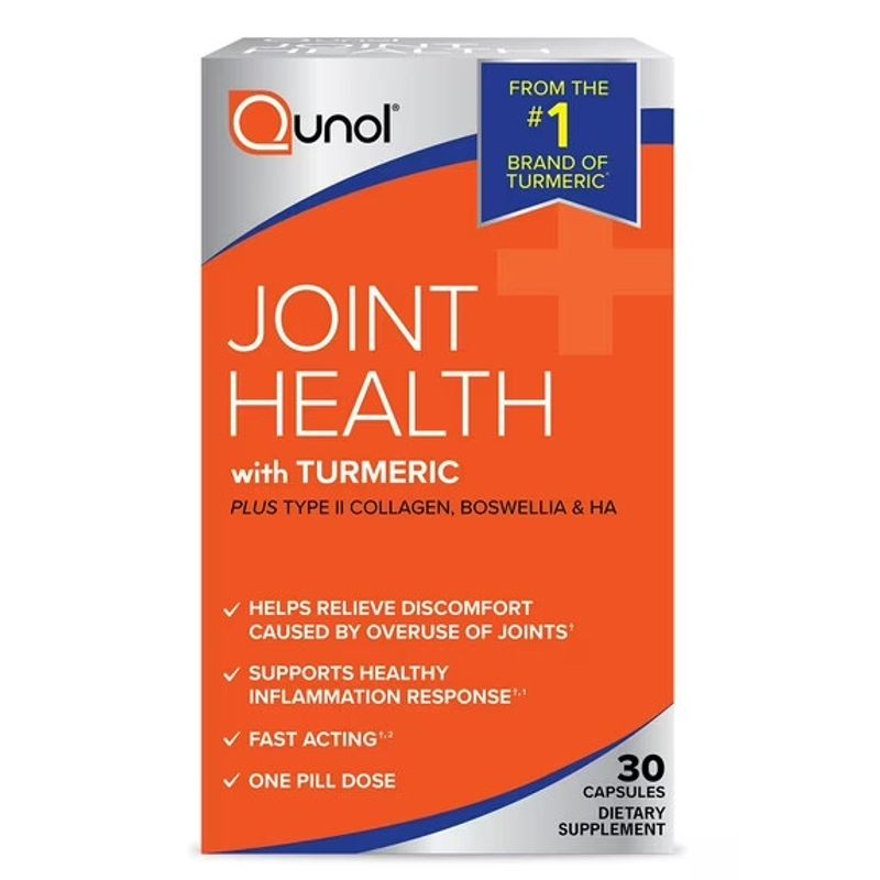 Qunol Joint Comfort w Turmeric 410mg, Joint Support Capsules 30 Ct Exp 03/2026